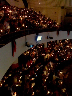 Christmas night at church